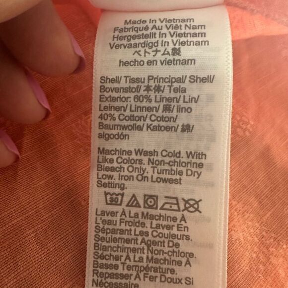 J. Crew orange tunic top with pineapple print. - Picture 5 of 6